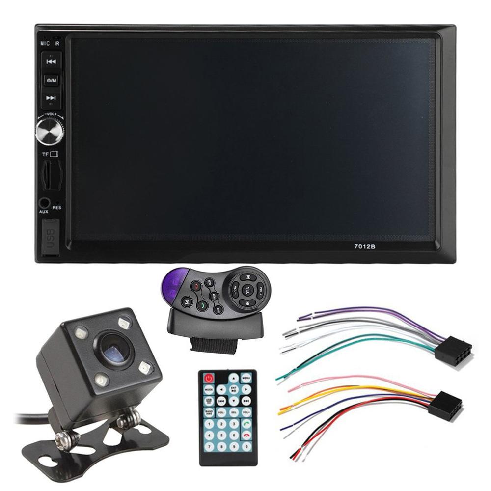 7012B 7" Inch DOUBLE 2DIN Car MP5 Player BT Touch Screen Stereo Radio Multimedia player 4 Light Camera Direction Control