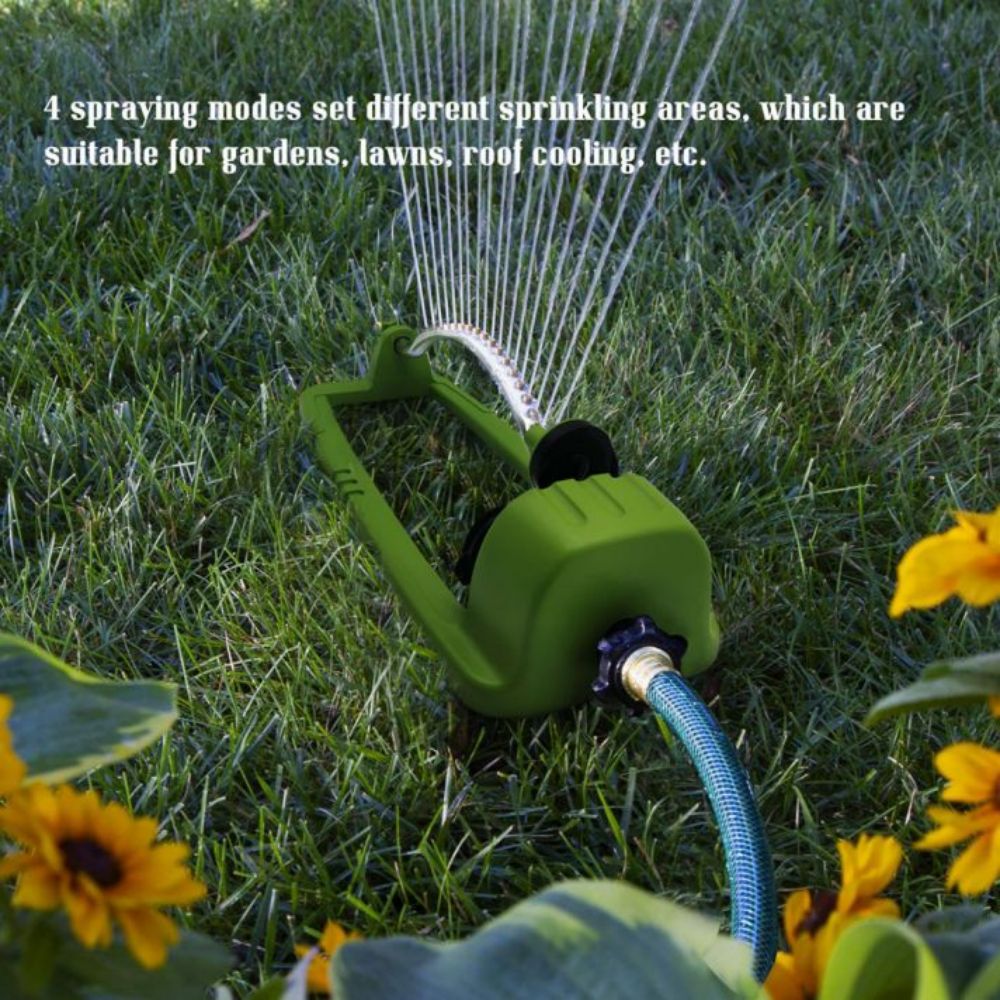 18-Hole Garden Sprinkler Automatic Swing Irrigation Sprinkler Swing Sprinkler Brass Nozzle Garden Lawn Watering Regadera Plantas