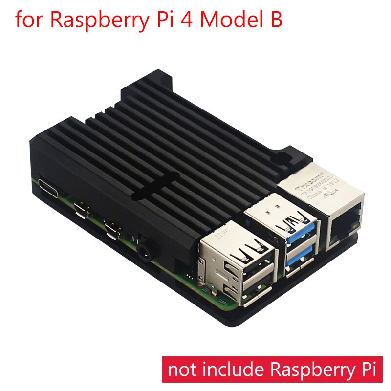 Raspberry Pi 4 Aluminium Case CNC Black Box Armour Shell voor Raspberry Pi 4 Model B: Default Title