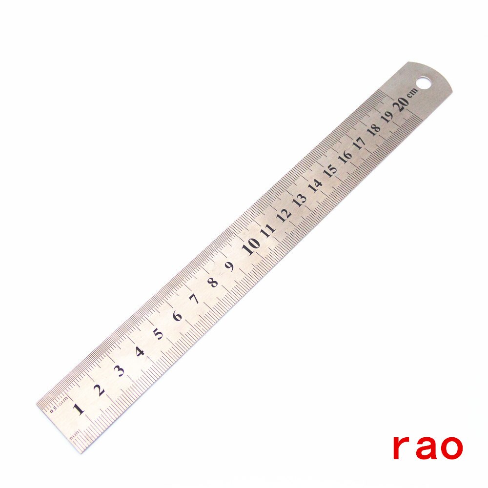 20cm Stainless Steel Metal Straight Ruler Ruler Tool Precision Double Sided Measuring Tool Office stationery