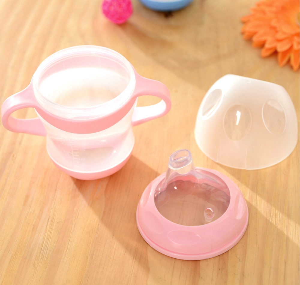 Biberones con asa para bebés, tazas de alimentación para leche y agua, biberón de entrenamiento infantil con asa