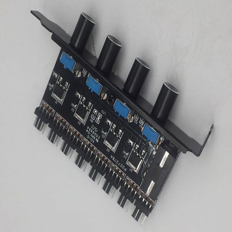 Pc 8 Kanalen Fan Hub 4 Knop Cooling Fan Speed Controller Voor Cpu Case Hdd Vga Pwm Fan Pci Bracket power Door 12V Fan Control