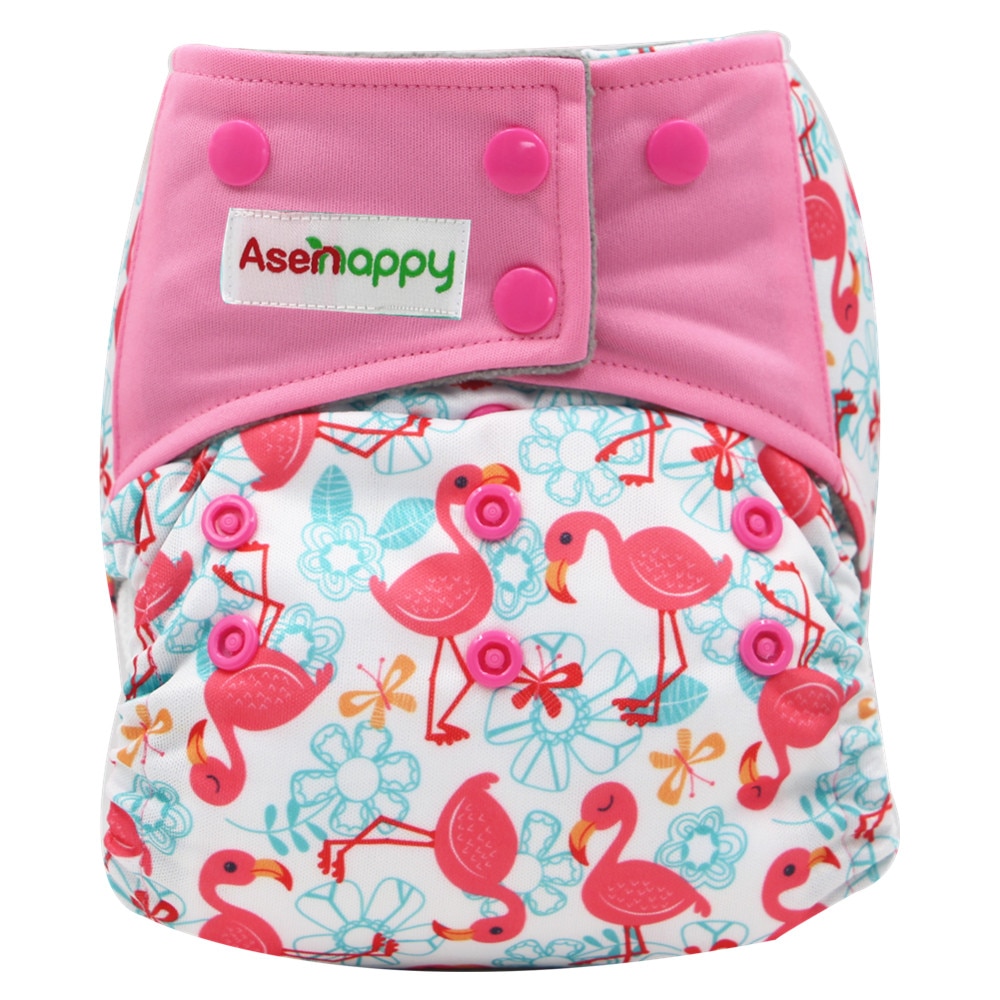AIO-pañal de bebé con inserto para uso nocturno, pañal de tela impermeable, todo en uno, reutilizable, apto para bebés de 5 a 15KG, 1 Uds.