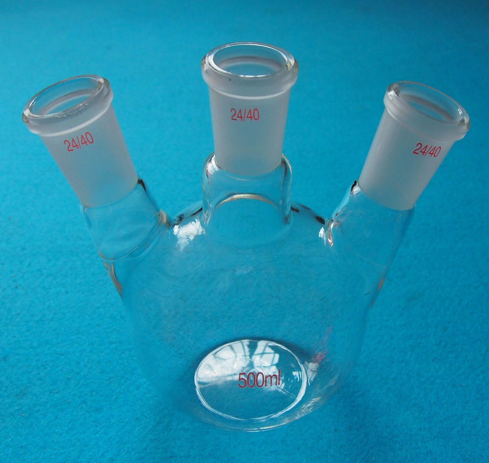 500ml,3-Neck,24/40,Flat Bottom Glass Flask,Three Necks,Laboratory Boiling Bottle