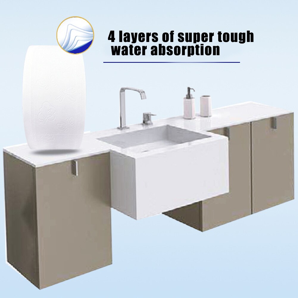 1 Roll 4-ply Paper Tissue Toilet Roll Paper Public Hotel Commercial Use HJL2019