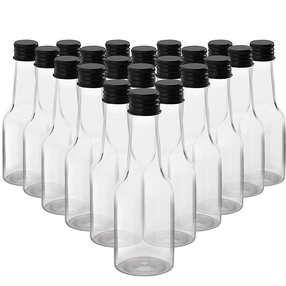 24Pcs 100ml Plastic Mini Liquor Bottles Empty Spirit Bottles &amp; Liquid Funnel Miniature Bottles for Wedding party Liquor Bottle