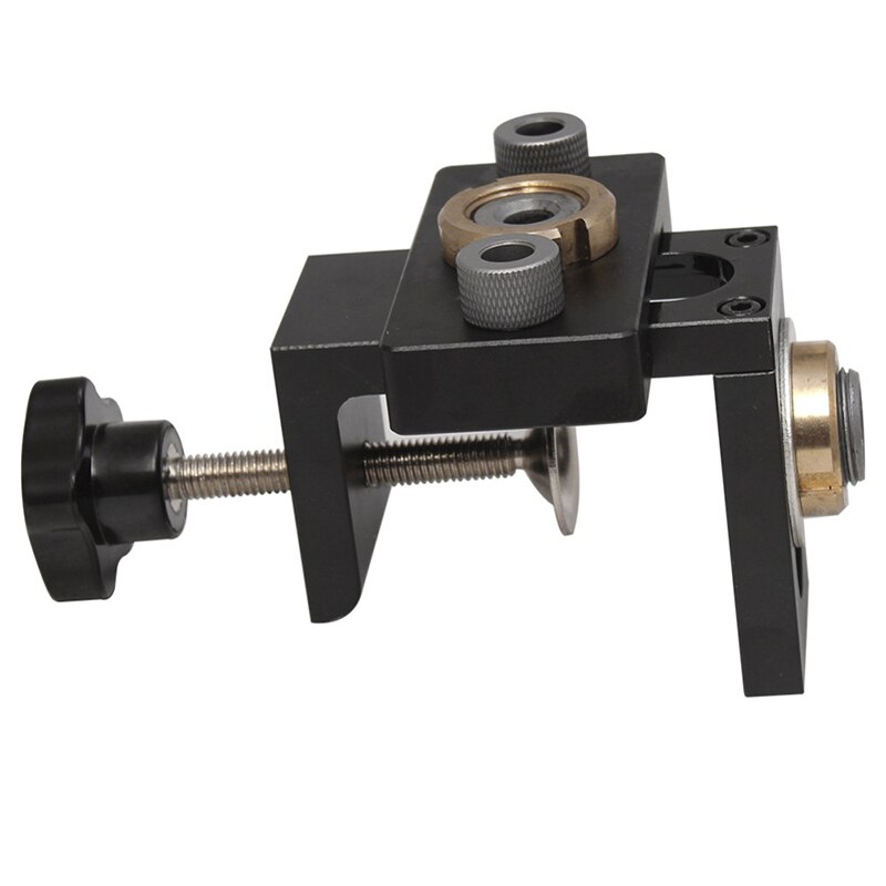 GanWei 3 in 1 Adjustable Doweling Jig Woodworking Pocket Hole Jig With 8/15mm Drill Bit For Drilling Guide Locator Puncher Tools