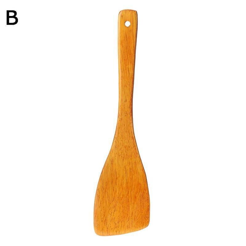 1pc köksredskap köksredskap non-stick hand wok spade långt handtag trä matlagning ris spatel skopa köksredskap tillgång: B