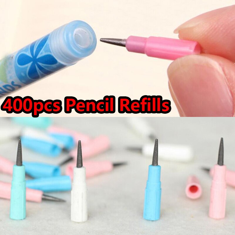 Mini 400 stks/partij Potlood Vullingen Te Gebruiken School Kantoorbenodigdheden Potlood Refill voor Kid Kinderen Potlood Levert
