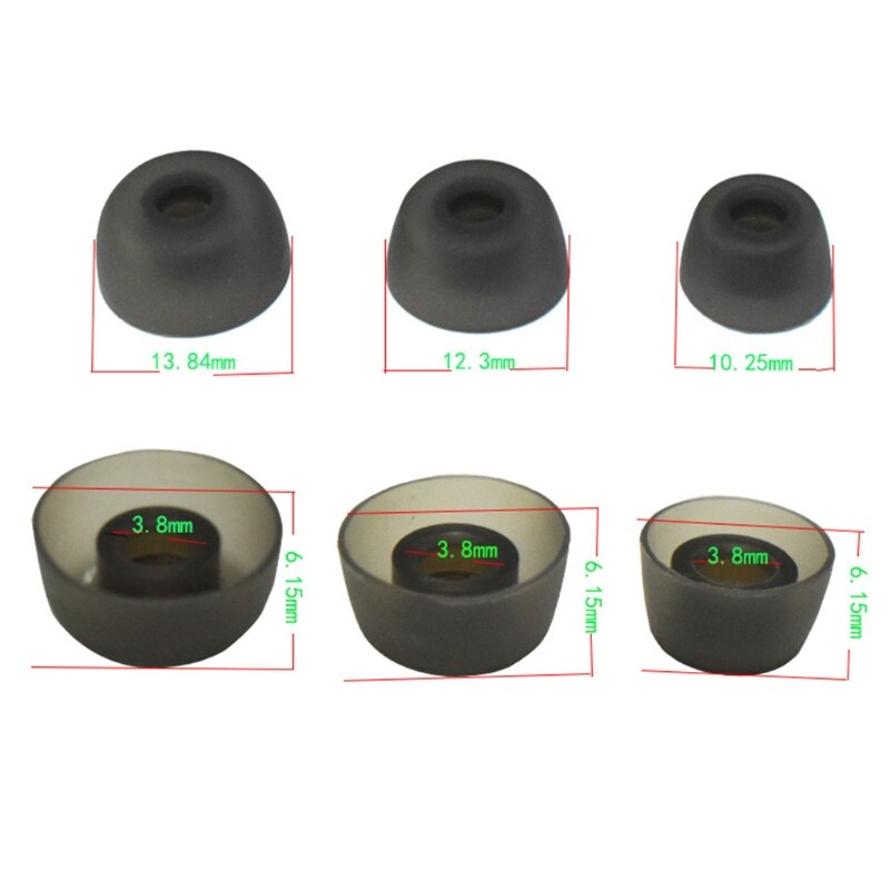 3 par bløde silikone ørepropper ørepropper cover ørepropper til jabra elite 75t/ elite 65t/ aktive/sport evolve hovedtelefoner