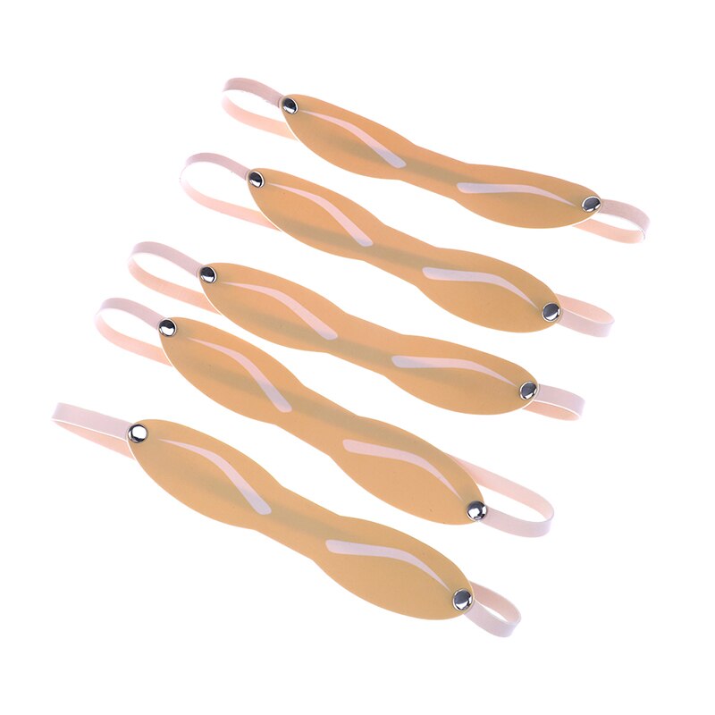 5Pcs Herbruikbare Wenkbrauw Stencil Borduren Eye Brow Make-Up Wenkbrauw Tattoo Praktijk Huid Wenkbrauw Tools Voor Beginners