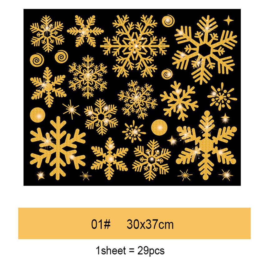 2021 efeito glitter floco de neve eletrostática adesivo natal janela adesivos parede crianças quarto decoração para casa ano novo papel