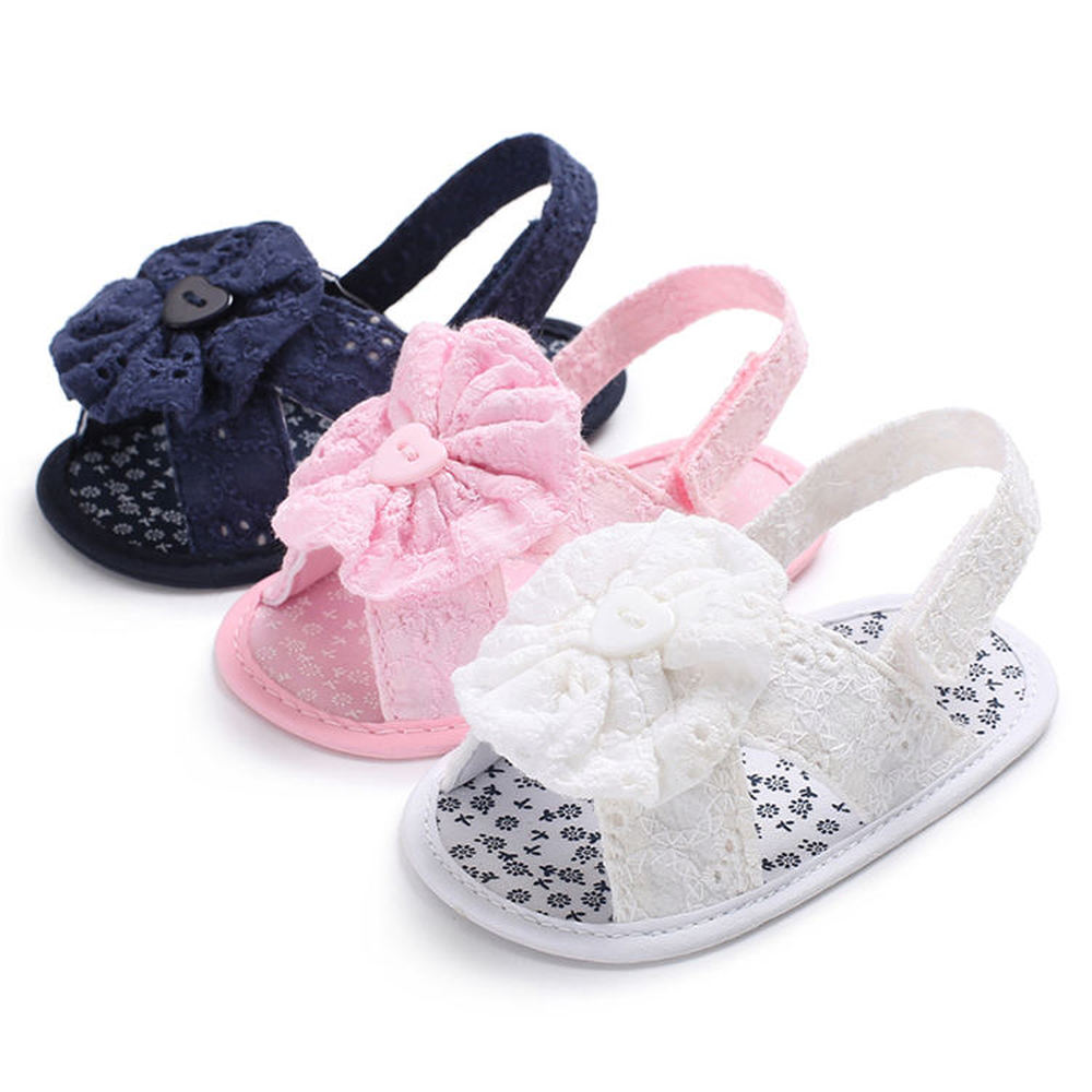 Baby Girl Sandals Cotton Soft Sole Embroidery Flower Purple First Walkers Summer Baby Infant Toddler Shoes