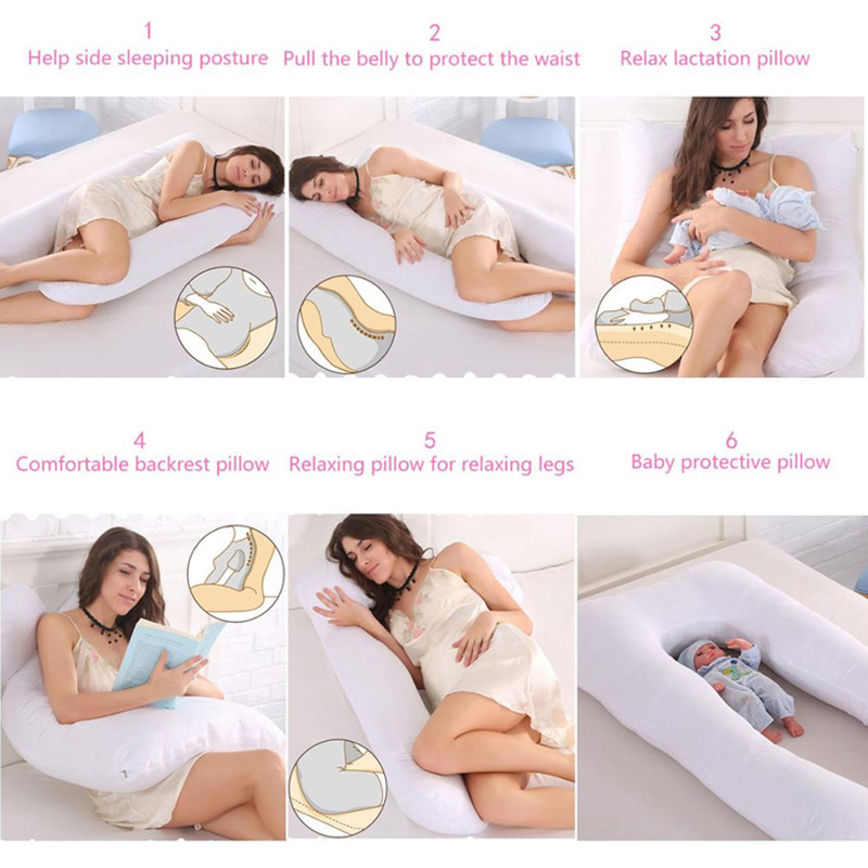 100%  bomulds graviditetspude gravid pude til gravide lang gravid blød kvinde pude u form gravid puder