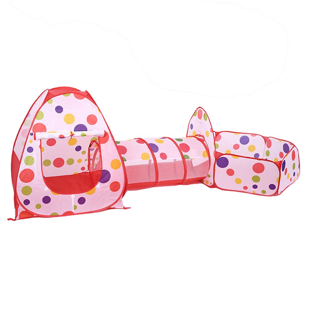 3-in-1 Children Up Wear Resistant Quick Assembly Tunnel Indoor/Outdoor Foldable Baby Portable Ball Pool Play Tent Playhouse