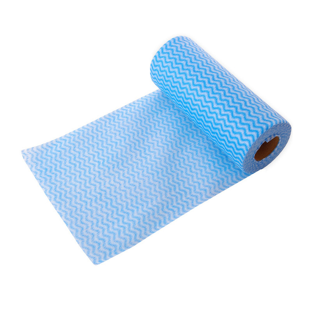 2Pcs Doekjes Niet-geweven Stof Lui Rags Nat En Droog Wasbare Wegwerp Schotel Papieren Handdoek Doek Voor keuken Huishouden