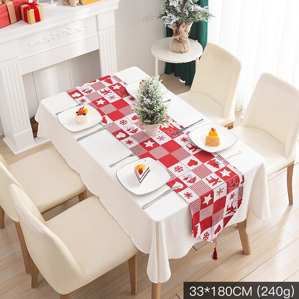 Kerst Tafelloper Bomen Elanden Tafellopers Xmas De... – Vicedeal