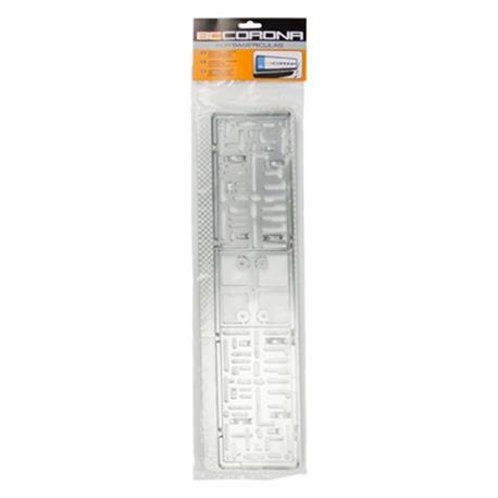 EXT25214 - Porta matricula coche carbon plata Dacar 3d BCCORONA