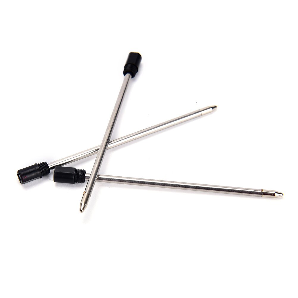 10pcs Refill 1.0mm Full Metal Core 7cm Metal Crystal Pen Refill Black Blue Ballpoint Ball Point Pen for Writing