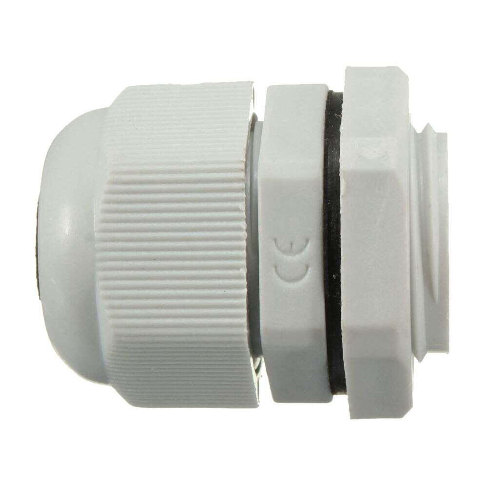 5 x Cable Gland M20 20mm Waterproof Compression Cable Stuffing Gland Lock White IP68 Waterproof