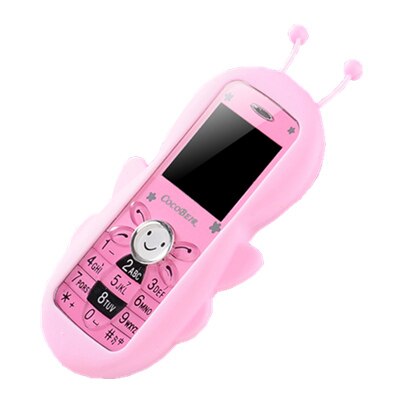 Mini Cute Cartoon Bar Phone Dual Sim Card Mobile Phone Bluetooth Student Child Cellphone With Camera: add 8GB TF card / pink