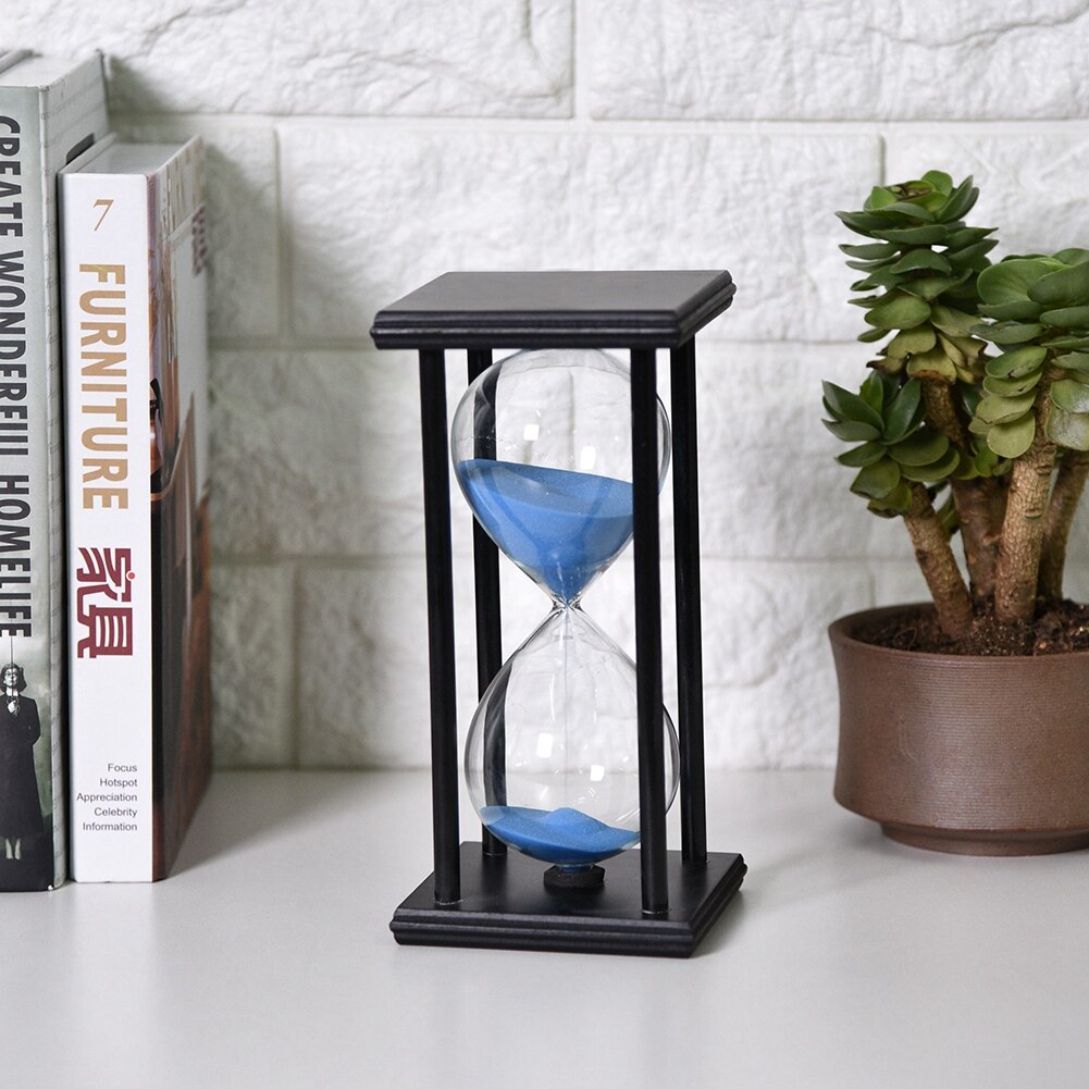 30 Minutes Wooden Hourglass Glass Hourglass Timer Clock Home Kitchen Cooking Office Decoration Christmas