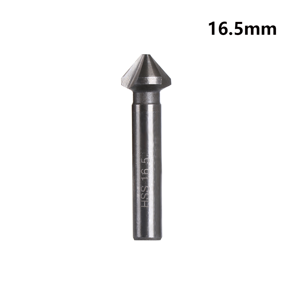 Outil de coupe de chanfrein à trois bords, métaux durs, poignée ronde, outils électriques à main, seau, foret d'évier, 6.3mm, 8.3mm, 10.4mm, 12.4mm, 16.5mm, 20.5mm: Bleu