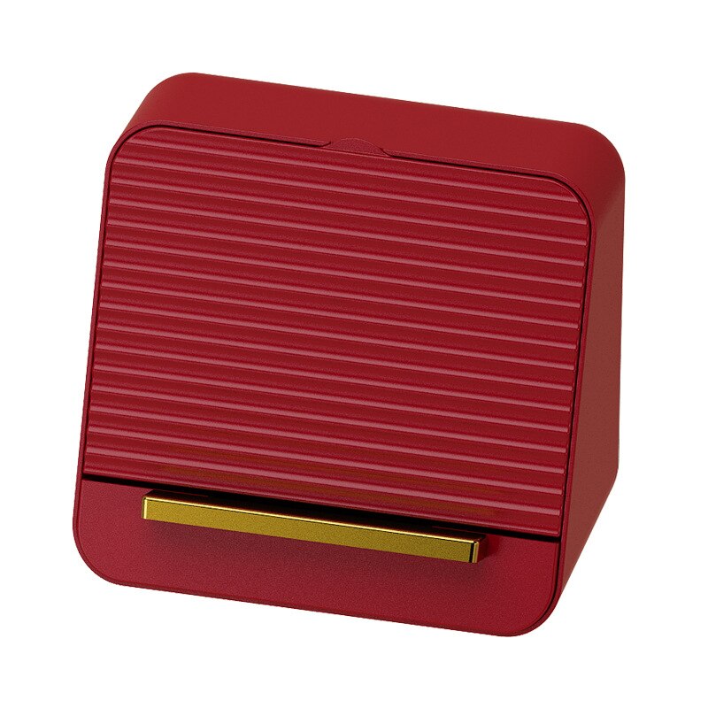 Lipstick Storage Box Dustproof Cosmetic Organizer Box Make Up Rack Holder Mascara Lip glaze Desktop Organizer: Red