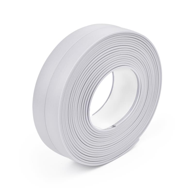 Bande Adhésive de Scellage en PVC, Autocollant Mural Auto-adhésif, de Couleur Blanche, pour Salle de Bain, Douche, Evier, Cuisine,: White / 1M