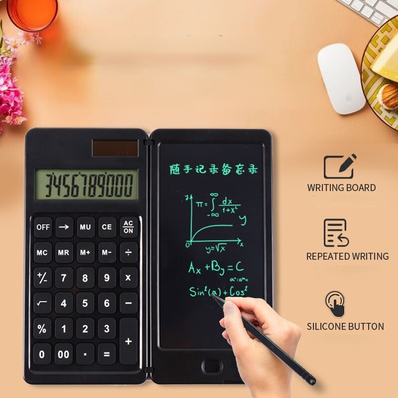 Student Solar Calculator Writing Tablet Portable Smart LCD Graphics Handwriting Pad Board Drawing Tablet