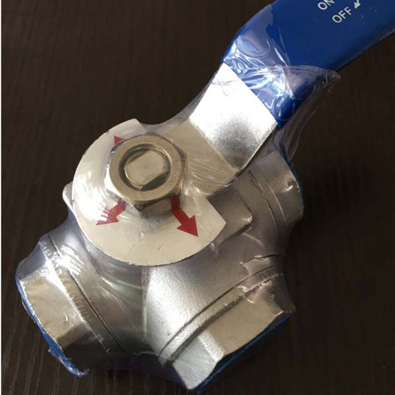 stainless steel switch ball valve 1/2&quot; inch BSP female DN15 SS304 L type T flow 3 way water ball valve