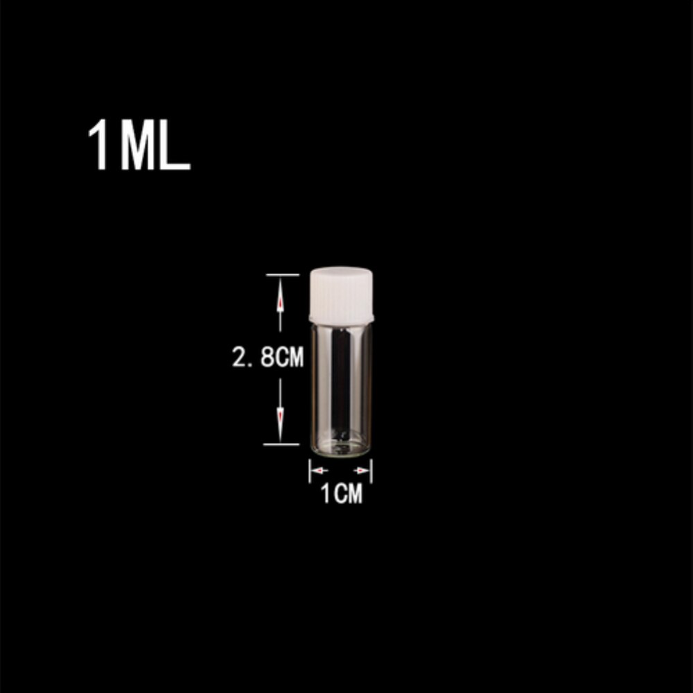 1ml søde glasvedhæng miniflasker med hvidt plastlåg tomme lille parfume ønsker flaskedekoration håndværk hætteglas