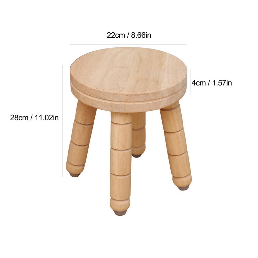 Small Wood Stool Square Modern Low Stool Family Living Room Makeup Dining Small Bench Footstool Household Furniture