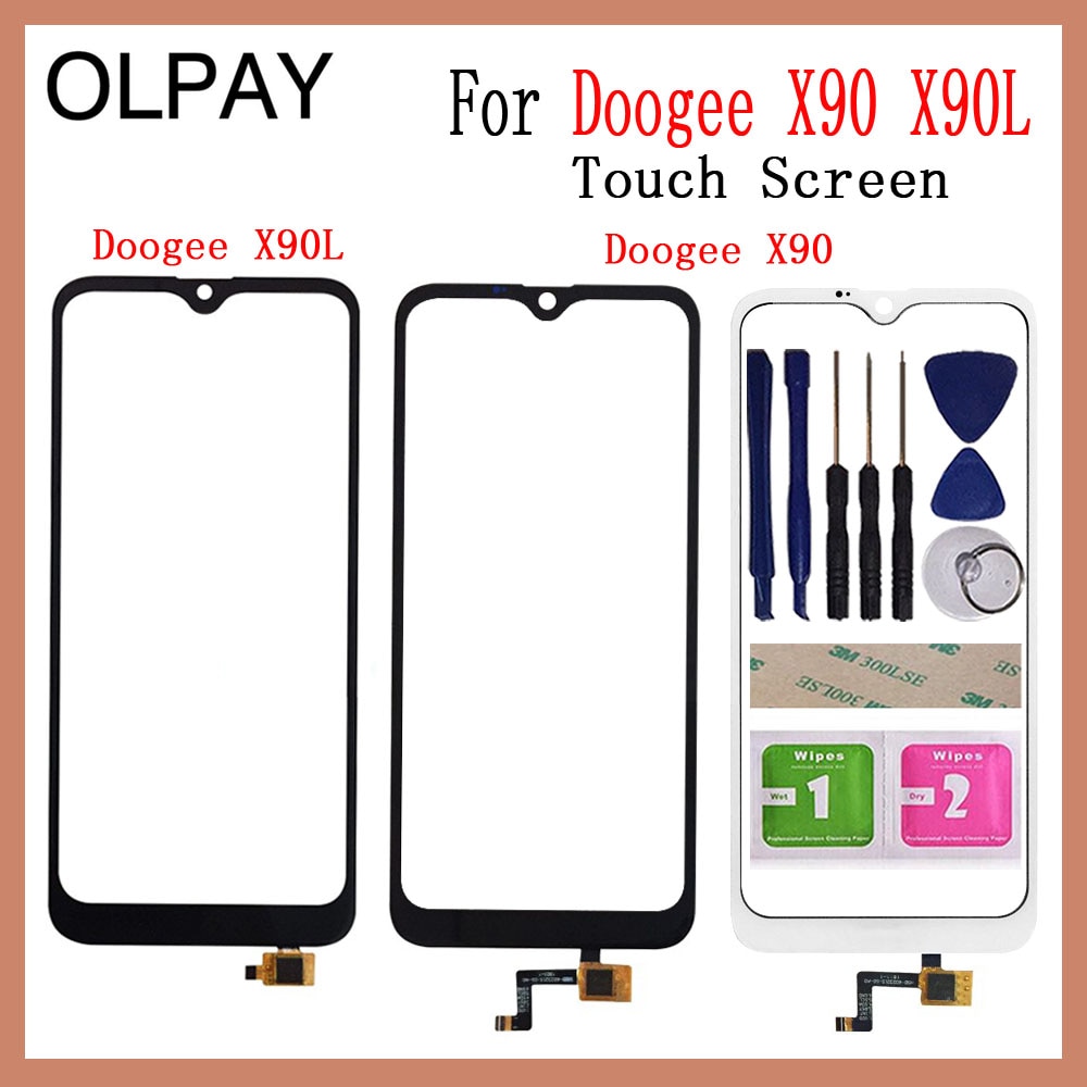 6.1 '' inch 100% novo para Doogee X90 Touch Screen Digitizer Para Doogee X90L Touch Panel Sensor Touchscreen Ferramentas de vidro frontal