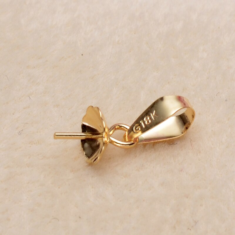 1pcs Yellow simple shape G18k gold Pendant Jewelry Accessories pendant charm: Default Title