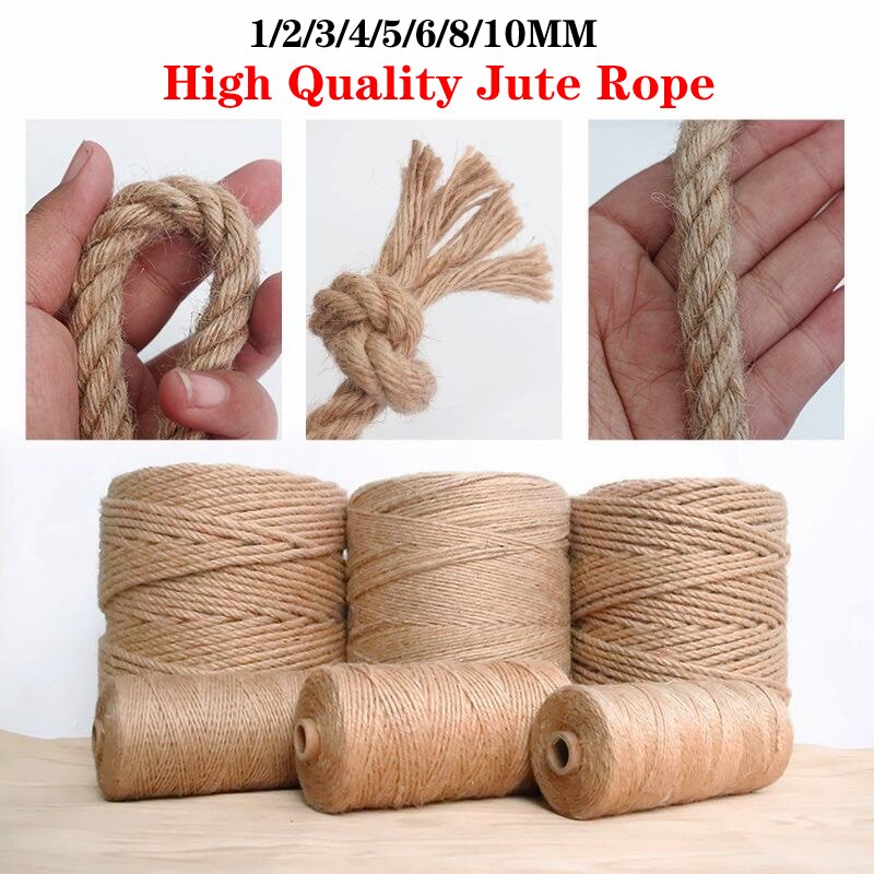 Cotton Macrame Cord Rope Twine 1/2/3/4/5/6/8/10mm DIY Macrame Rope Ribbon Crafts Twisted String Braided Handwork Home Decoration