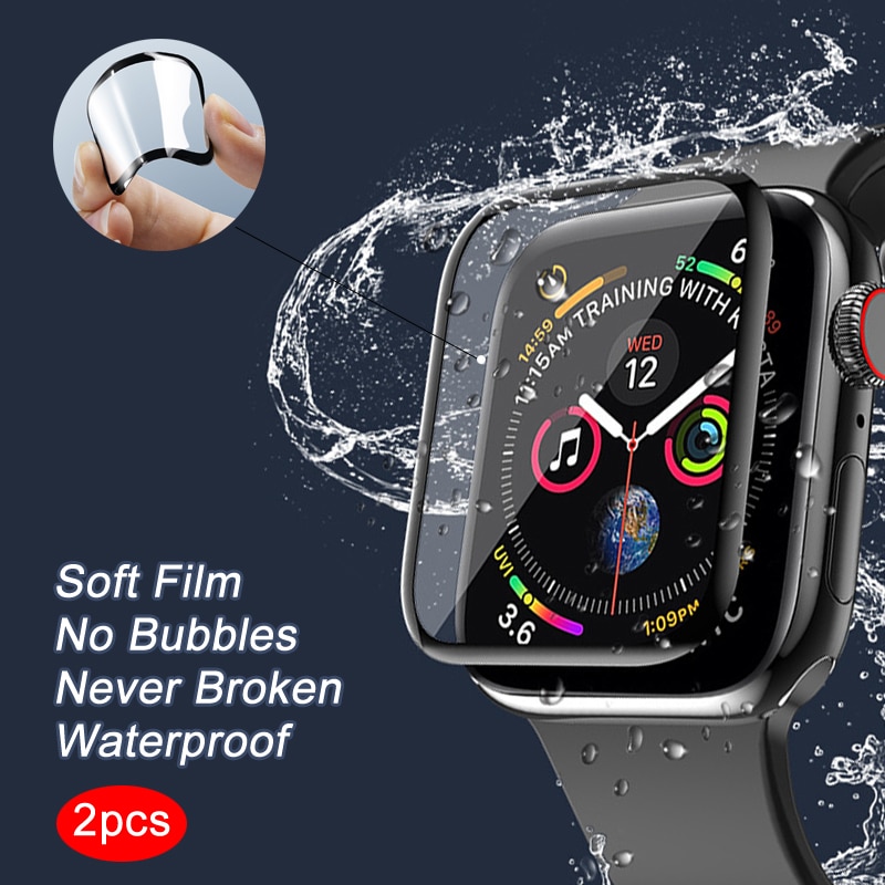 Waterdichte Screen Protector Film Voor Apple Watch 5 4 3 38Mm 40Mm 44Mm 42Mm (Niet Gehard Zachte glas) film Voor Iwatch 4/5/6/Se