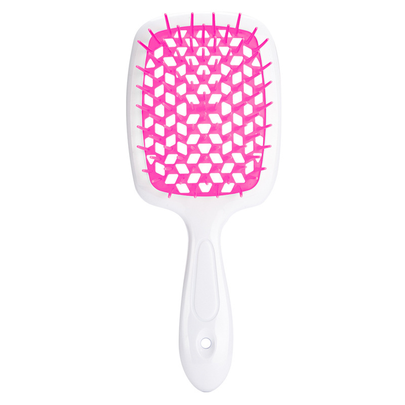 Peine con cojín de aire, peine para el cabello enredado, cepillo para desenredar el cabello, peines de masaje, cepillos para el cabello rizado húmedo, herramienta de estilismo para peluquero, 1 ud.: Castaño