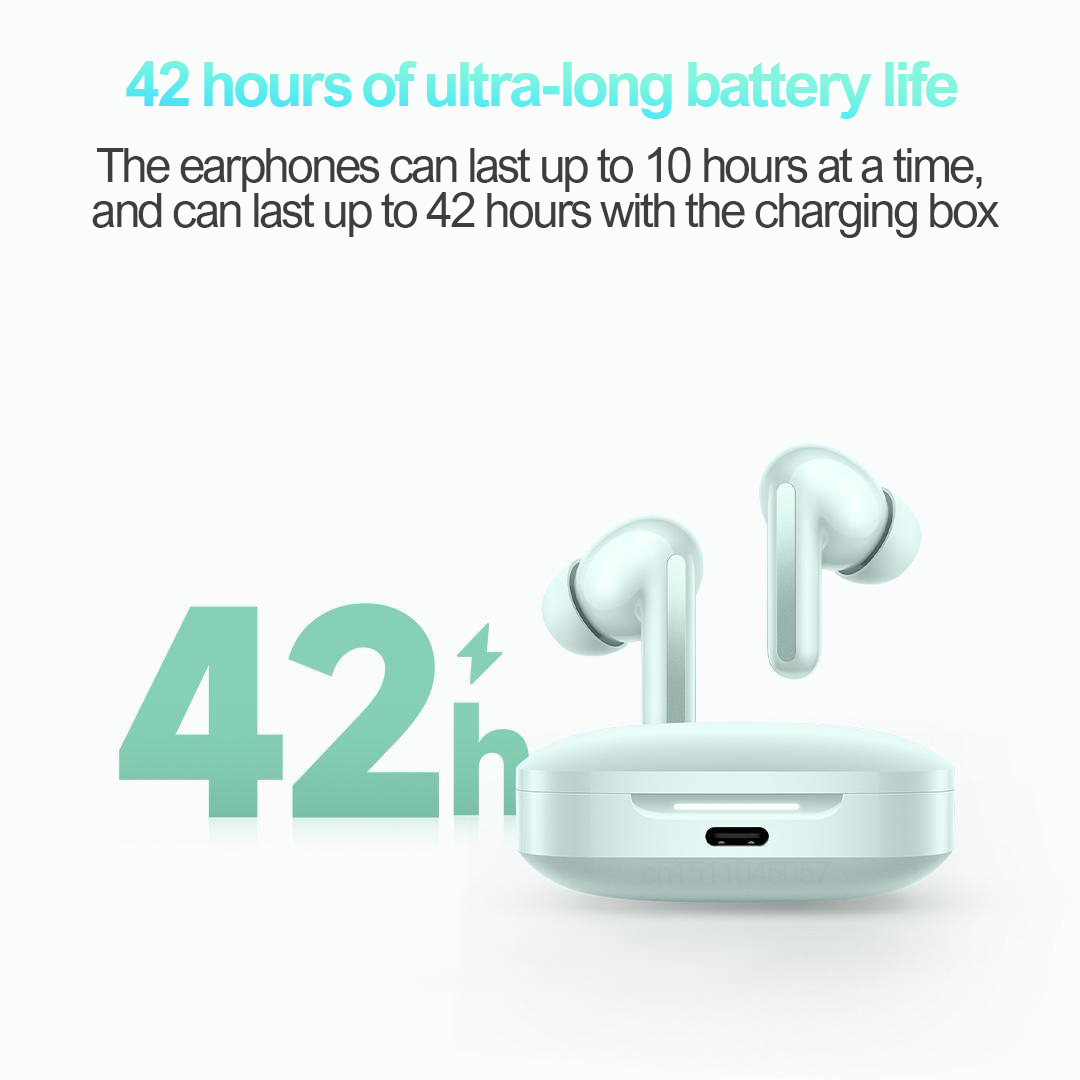 Xiaomi redmi buds 6 oordopjes met actieve ruisonderdrukking, ruimtelijke audio  ip54 heldere spraakoproepen 42h lange batterijduur en bluetooth 5.4.