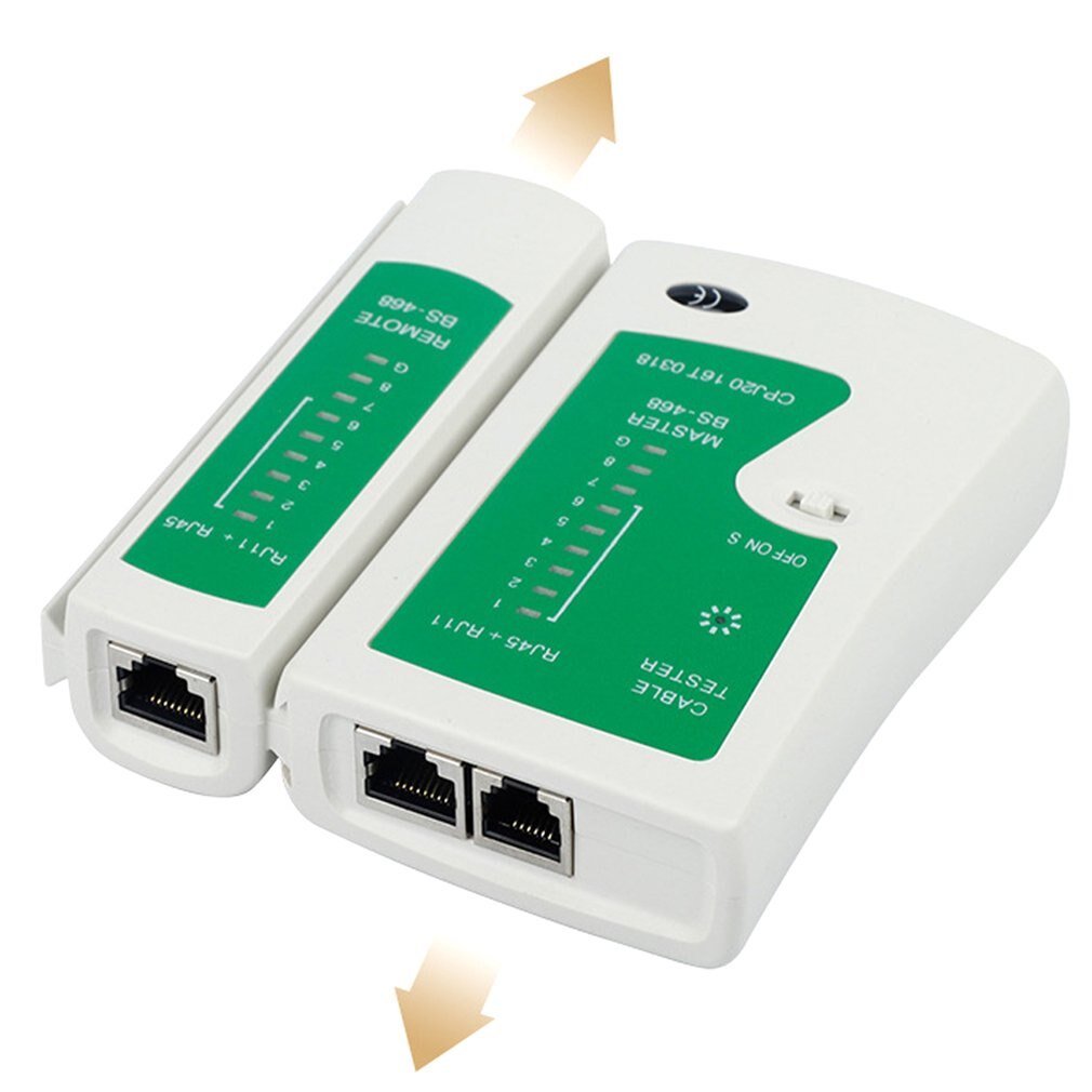 Netzwerkkabeltester  rj45 rj11 rj12 cat 5 utp lan-kabeltester detektor ferntest-tools netzwerk weiß & grün