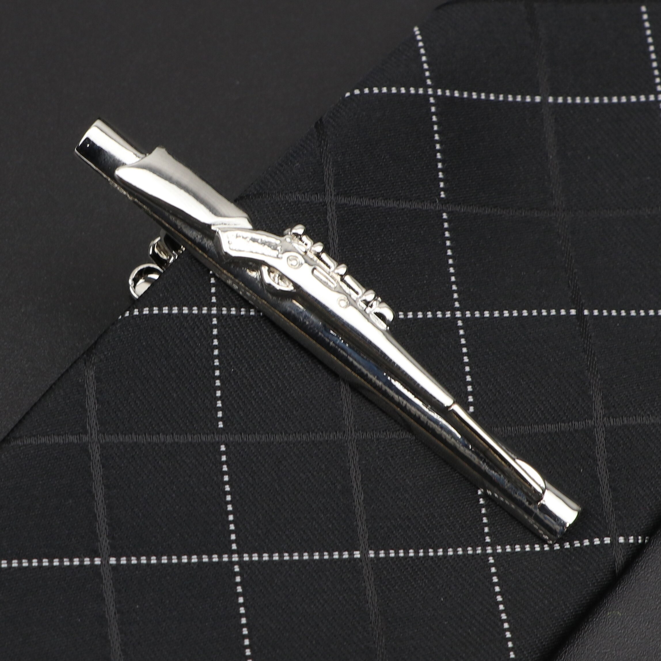 Men's Metal Tie Clip Luxury Airplane Beard Sword Dinosaur Pen Guitar Shape Wedding Party Bar Tie Accessories: Light Yellow Color