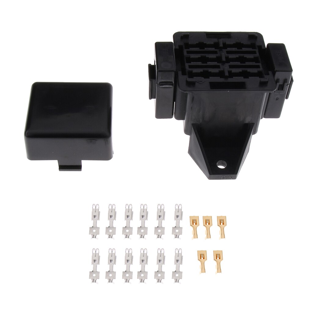 Car Boat 6Way Terminals Circuit Standard ATO ATC Blade Fuse Box Block Holder