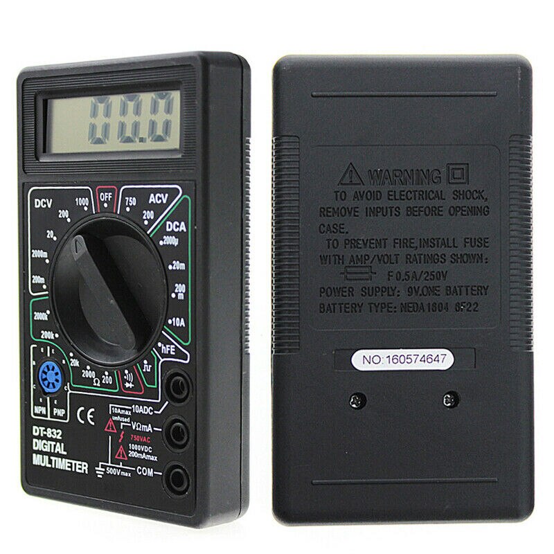 LCD Digital Multimeter Tester DT838 Voltmeter Measuring Current Resistance Temperature Meter AC DC Ammeter Test Lead Probe Test