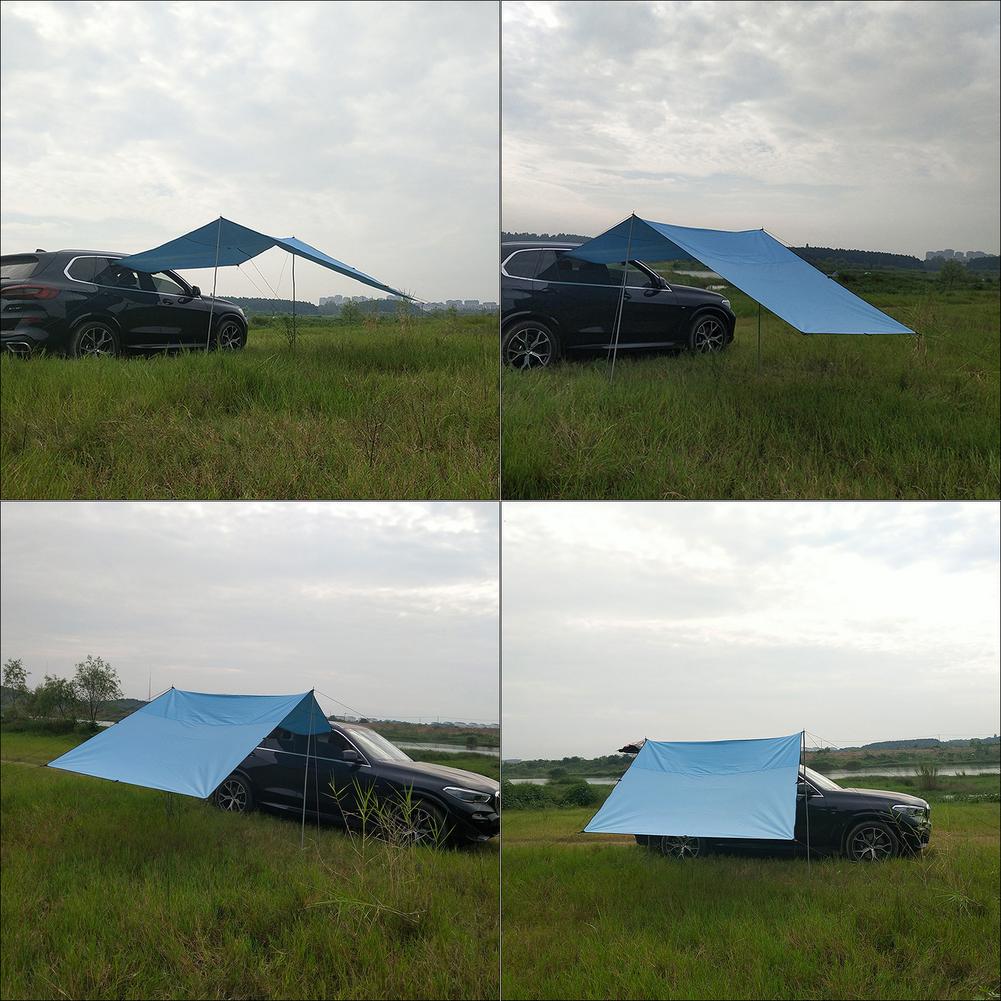 Car Rainproof Awning Rooftop Rain Canopy Oxford Cloth Camping Sun Sail Shade Tent Tailgate Awning Tent Roof Top Camping Outdoor