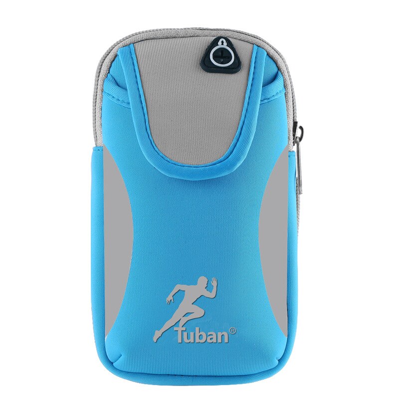 Brazalete para correr, funda para deportes al aire libre, soporte Universal para teléfono móvil, bolsa de brazo para teléfono con orificio para auriculares, correa elástica