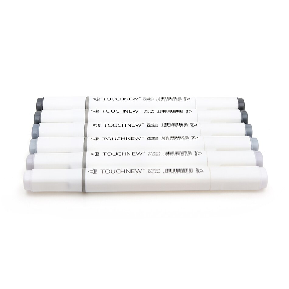 Touchnew 6/12/30 Farben Graustufen Art Marker Pen Doppel-Ended Skizze Marker Alkohol Tinte Auf Wasserbasis Neutral Grau Töne Kunst Liefert