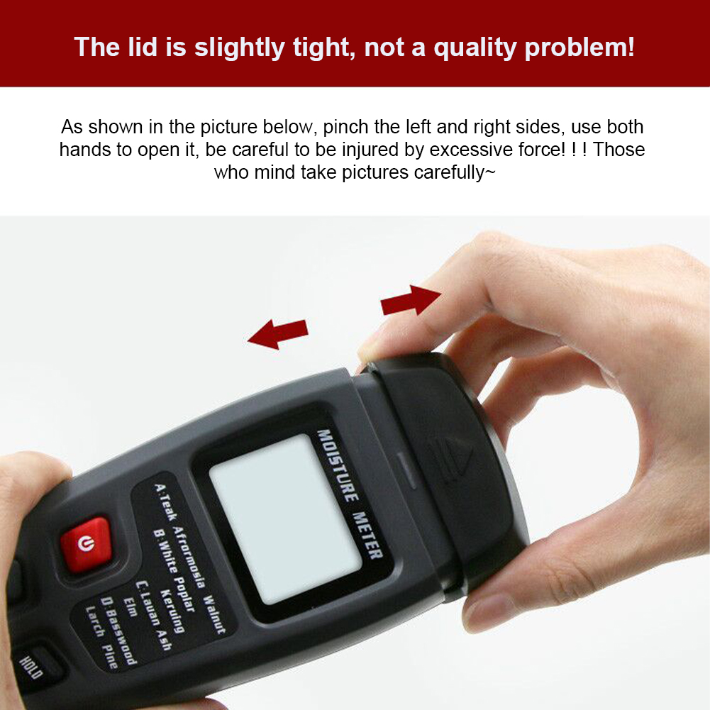 Wood Moisture Meter Hygrometer Timber Damp Detector with 4 Wood Groups Moisture Tester for Firewood Paper Floor Cardboard