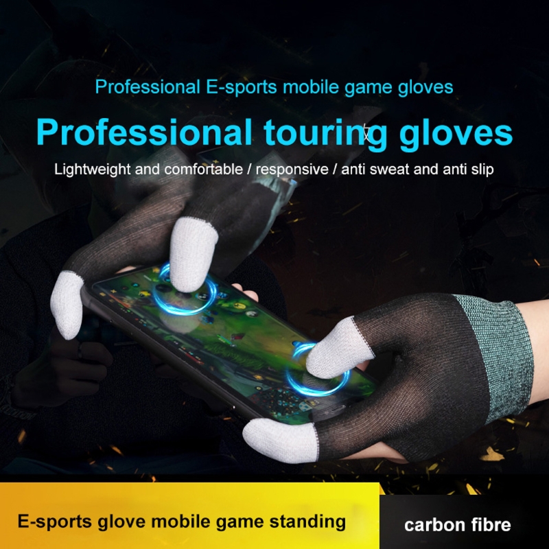 2Pcs Mobiele Game Gaming Handschoenen Voor Gamer Transpiratie Anti-Slip Touchscreen Vinger Mouw Ademend Mobiele Gaming Handschoenen