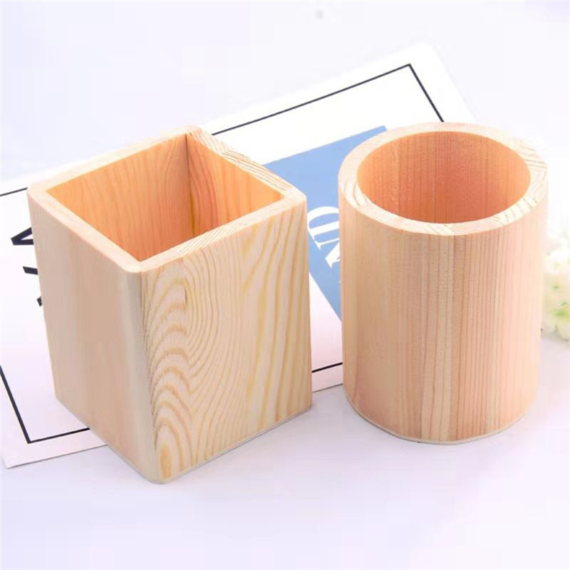 Office Organizer Desktop Houten Pen Opbergdoos Potlood Pot Pennenhouder Make Borstel Container Home Office Briefpapier Leveringen