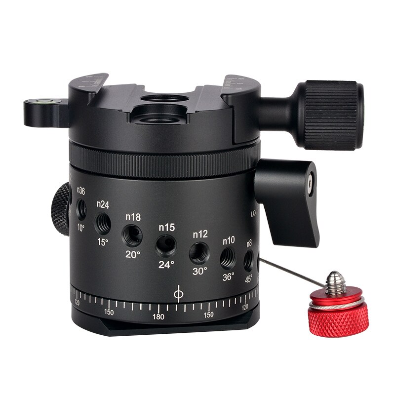 DH-55 Indexing Rotator HDR Panorama Panoramic Ball Head for Camera Tripod Aluminum Alloy 1/4 inch Quick Release Plate